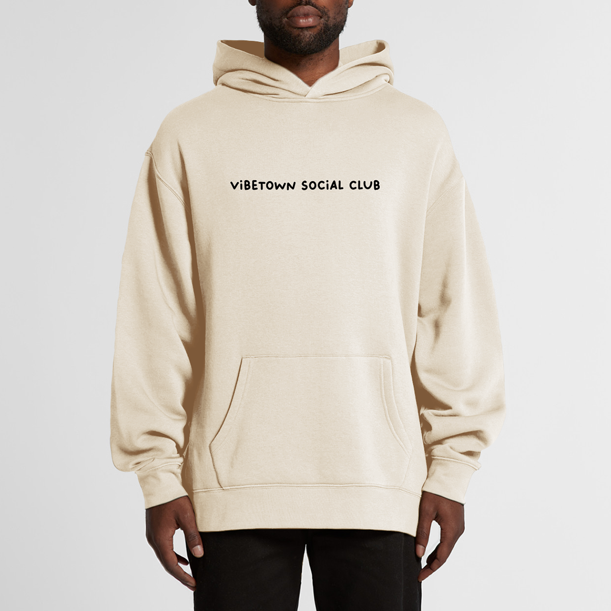 Vibetown Social Club Hoodie Cream